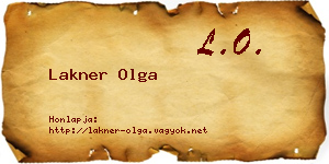 Lakner Olga névjegykártya